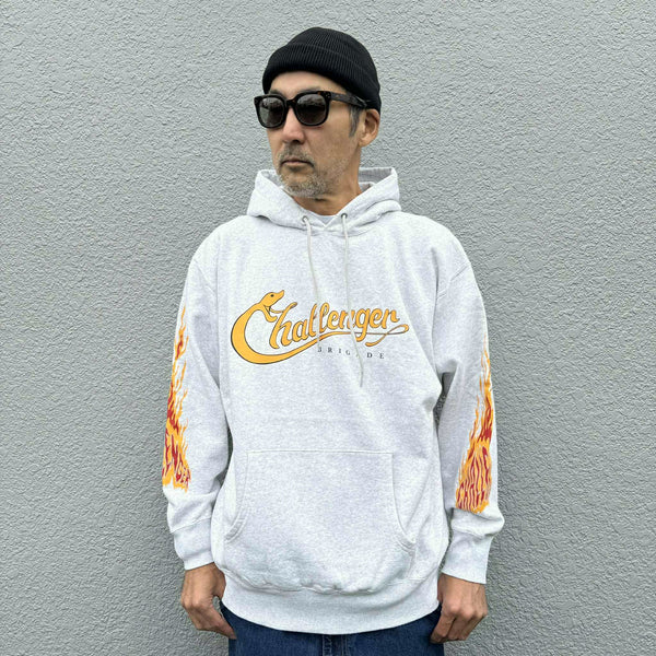 CHALLENGER - SNAKING LOGO HOODIE - GRAY