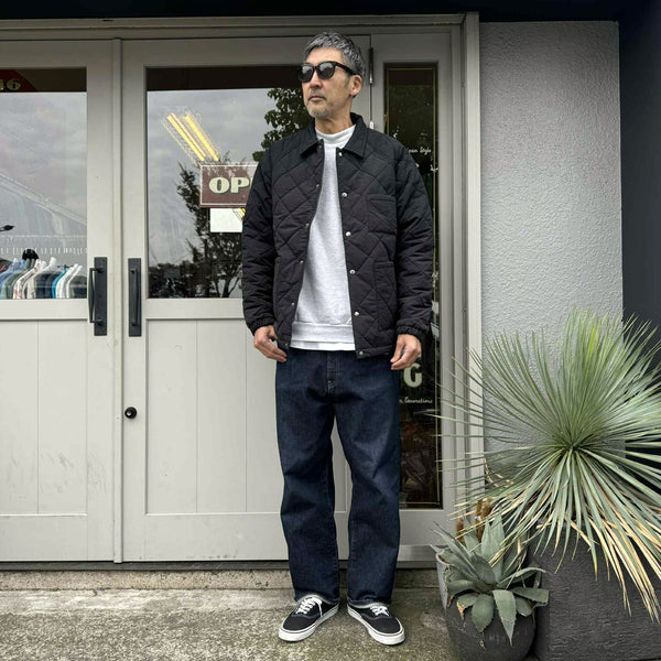 BIGMIKE - QUILTING COACH JACKET - BLACK