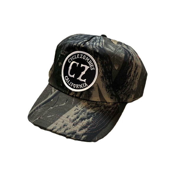 CYCLE ZOMBIES - CA PATCH HAT - REAL TREE / WHITE PATCH