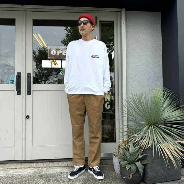 FIVE BROTHER -  CORDUROY EASY PANTS - L.BROWN