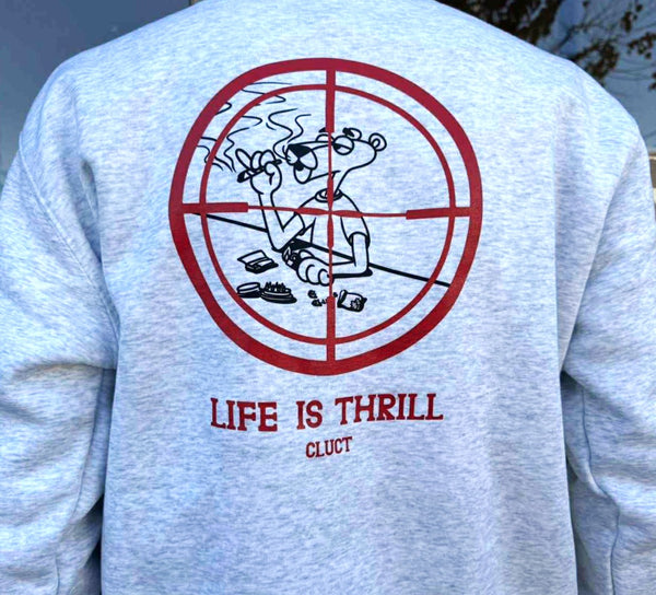 CLUCT - LIFE IS THRILL [CREW SWEAT] - ASH