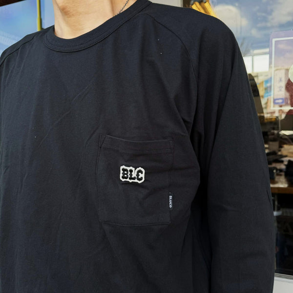 BLUCO - DRYCOTTON RAGLAN POCKET T-SHIRT L/S -BLC- BLACK