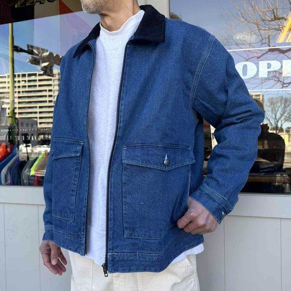 BIGMIKE - DENIM TRACKER JACKET - L.INDIGO