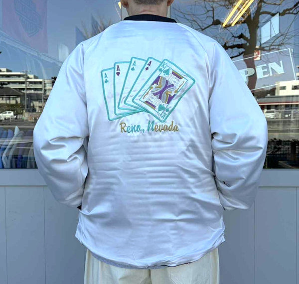 THRIFTY LOOK - SNAKE & SKULL SOUVENIR JACKET - BLACK