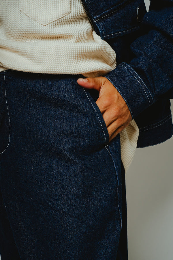 BIGMIKE - DEMIM EASY PANTS - D.INDIGO