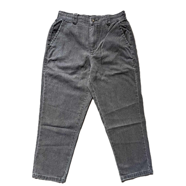 BIGMIKE - WASHED DUCK EASY PANTS - BLACK