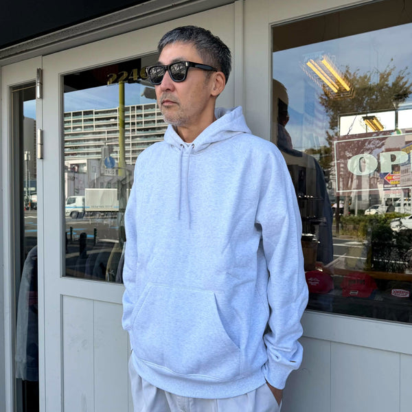 Carhartt WIP - HOODED CHASE SWEAT - ASH HEATHER / GOLD