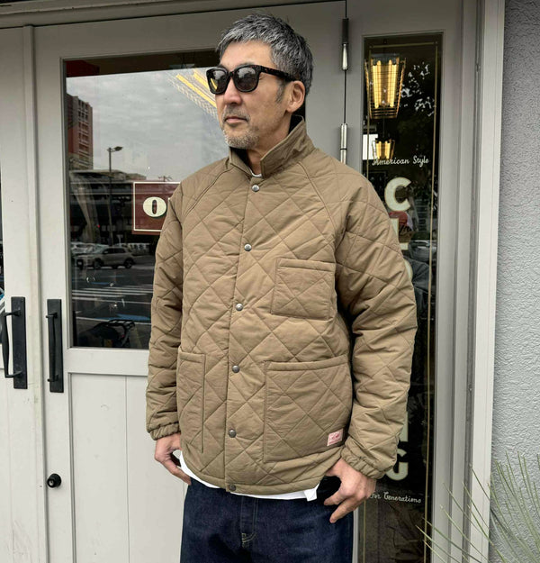 BIGMIKE - QUILTING COACH JACKET - KHAKI