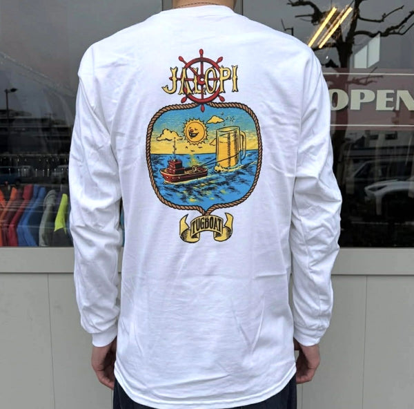 ANTIHERO -  JALOPI TUGBOAT LS T-SHIRT - WHITE