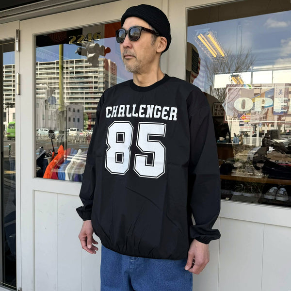 CHALLENGER - L/S NUMBERS WIND CREW - BLACK