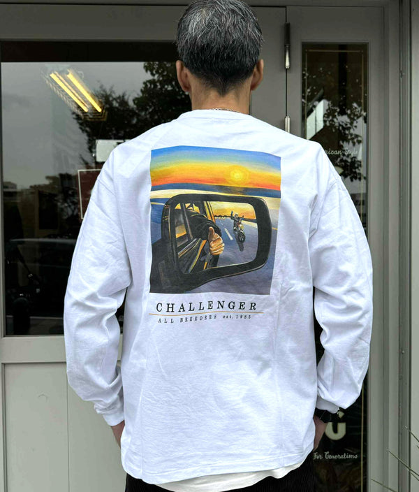 CHALLENGER - L/S SUNSET DRIVE TEE - WHITE