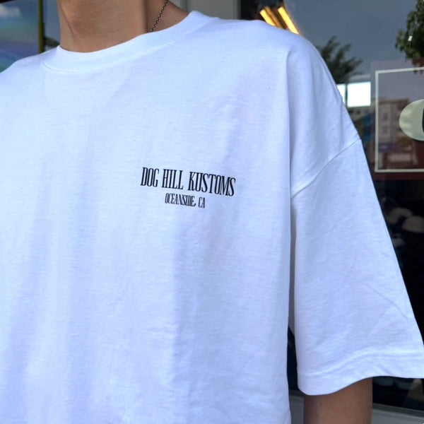 DOGHILL KUSTOMS - CIRCUS PIERROT LOGO TEE- WHITE