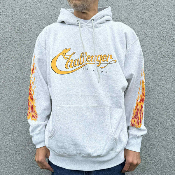 CHALLENGER - SNAKING LOGO HOODIE - GRAY