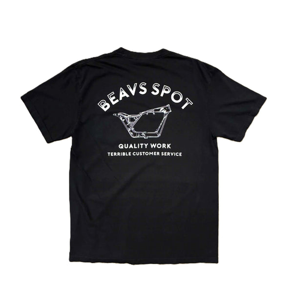 BEAVS SPOT - SHOP POCKET TEE - BLACK