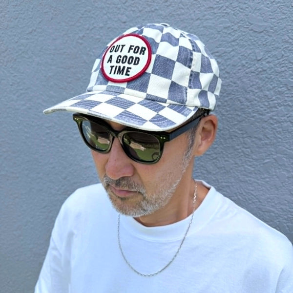 BRIXTON - OUT FOR A GOOD TIME LP ADJT - NAVY GINGHAM