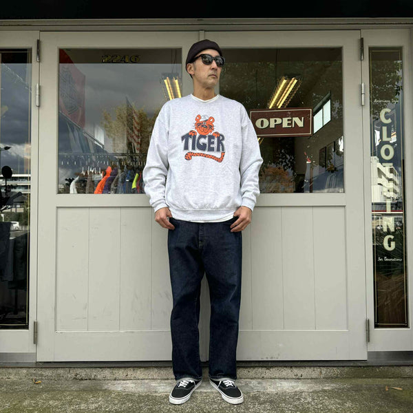 JERZEES -TIGER CREW SWEAT - ASH GREY