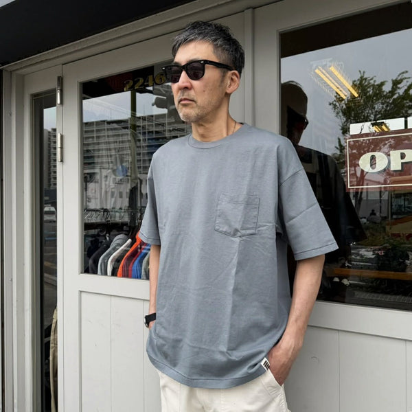 ILL ONE EIGHTY - PLAIN POCKET TEE - GRAY