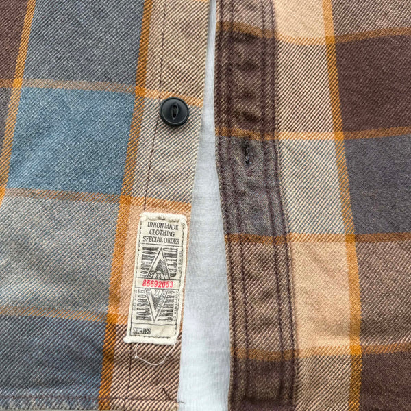 HOUSTON - VINTAGE AMERICAN CHECK VIYELLA SHIRT - BROWN
