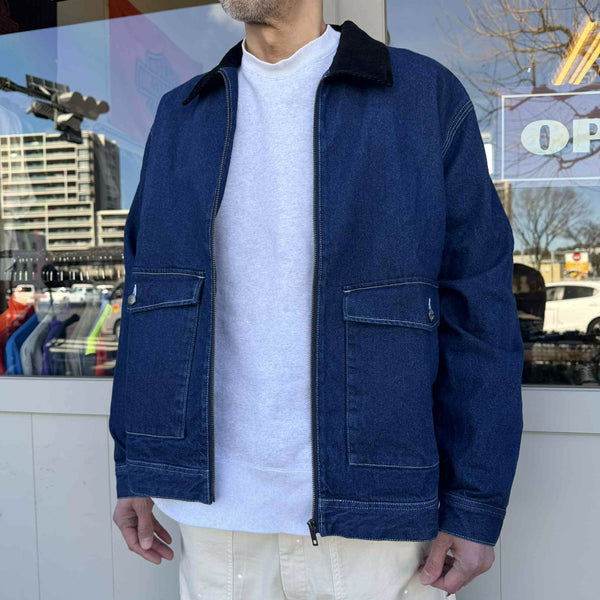 BIGMIKE - DENIM TRACKER JACKET - D.INDIGO