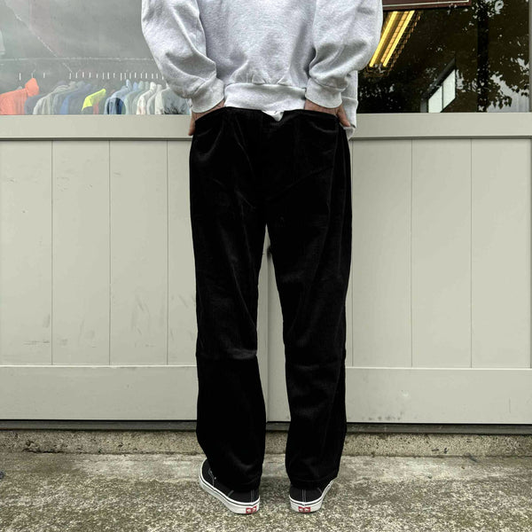 BIGMIKE - CORDUROY WASHED EASY PANTS - BLACK