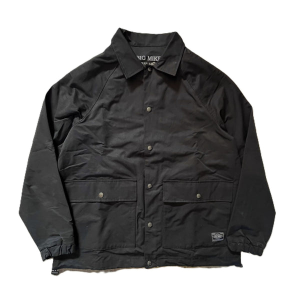 BIGMIKE - DESIGN MESH COACH JACKET - BLACK