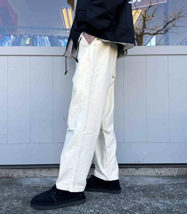 BIGMIKE - WASHED DUCK EASY PANTS - NATURAL