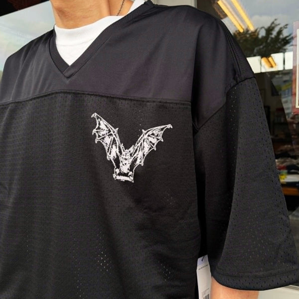BRIXTON - BAGGY MESH PRACTICE JERSEY - BLACK/WHITE