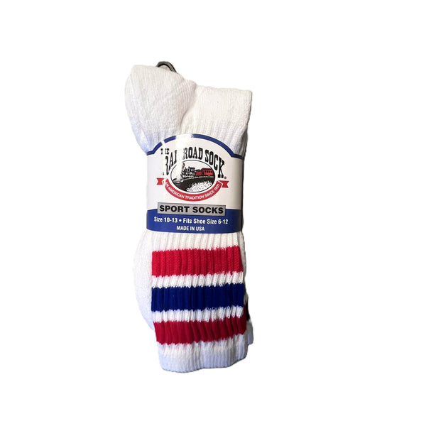 RAILROAD SOCK - STRIPE CREW SOCKS