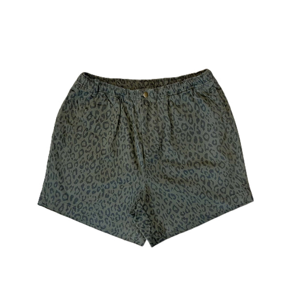 WAX - LEOPARD SHORTS - KHAKI