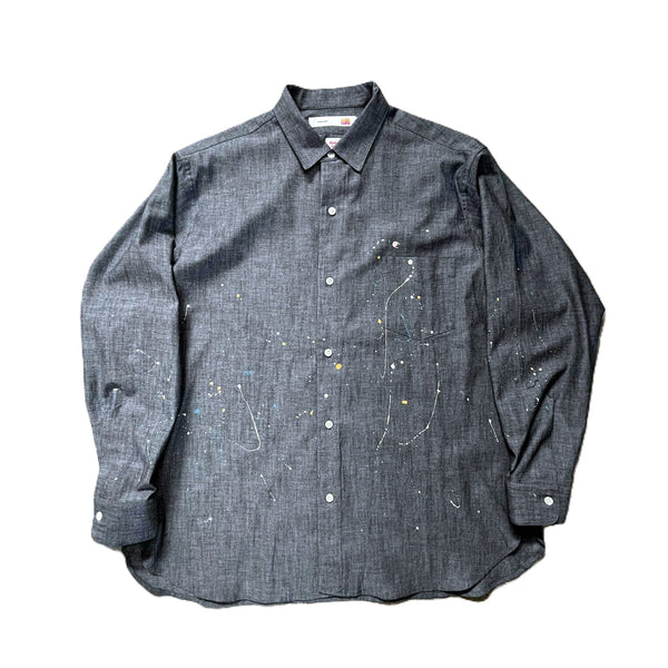 melple - LOGAN CHAMBRAY SHIRT - BLUE