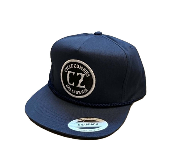 CYCLE ZOMBIES - CA POPLIN PATCH HAT - NAVY BLUE