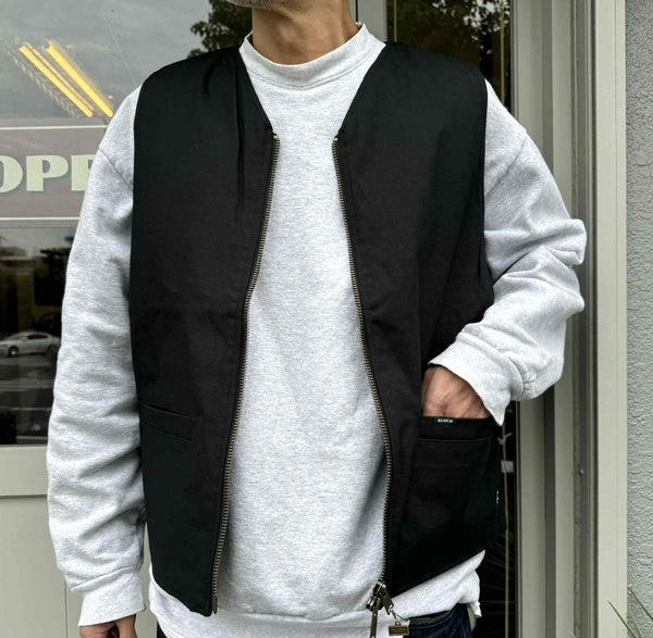 BLUCO - V NECK VEST  - BLACK