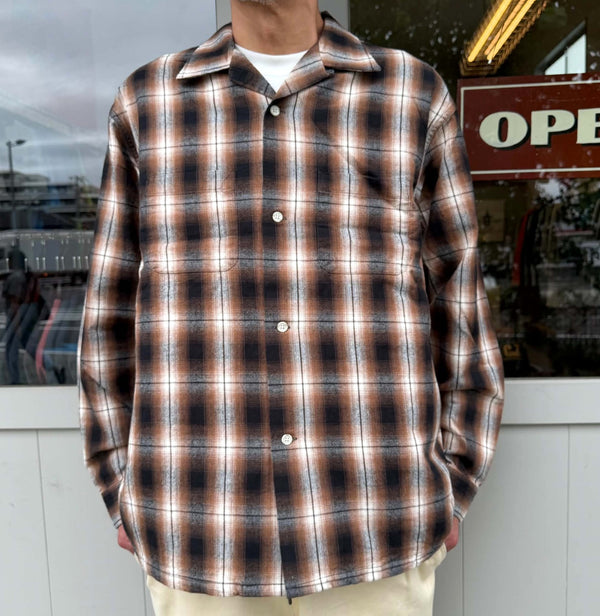 FIVE BROTHER -  CHECK ONE-OP SHIRTS - BROWN