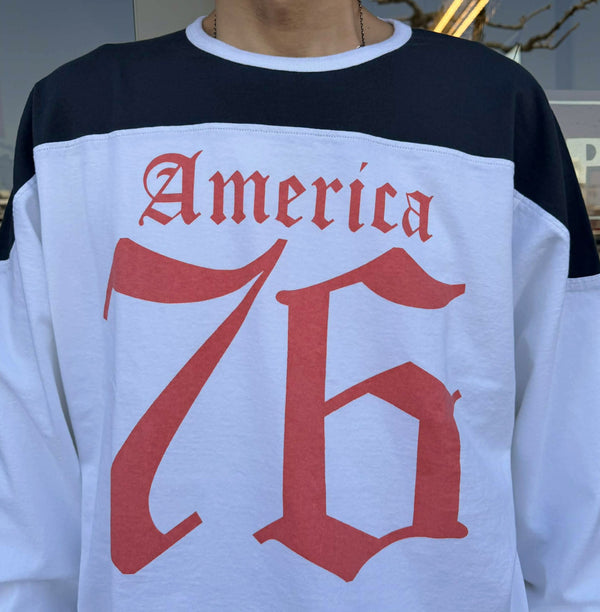 ILL ONE EIGHTY - AMERICA 76 FOOTBALL TEE - WHITE