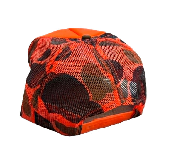 CYCLE ZOMBIES - CA MESH TRUCKER HAT - ORANGE CAMO