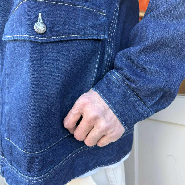 BIGMIKE - DENIM TRACKER JACKET - D.INDIGO