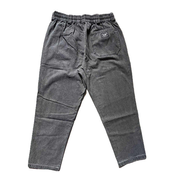 BIGMIKE - WASHED DUCK EASY PANTS - BLACK