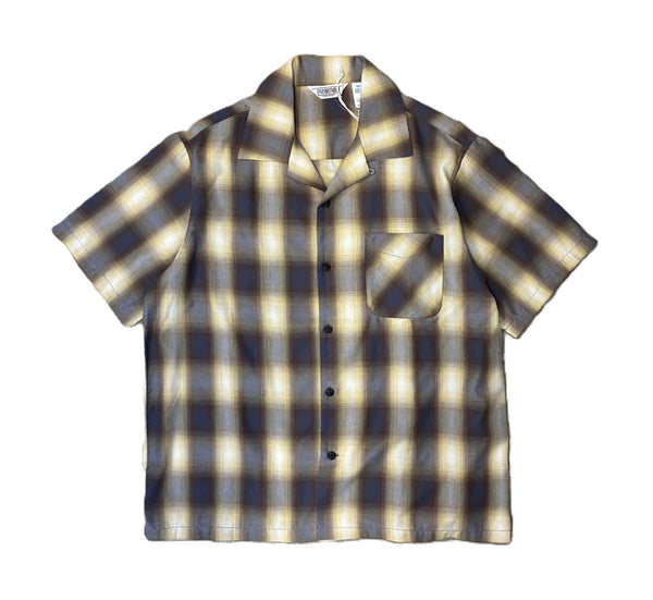 FIVE BROTHER -  LIGHT  OMBRE ONE-OP SHIRTS - BLACK×YELLOW