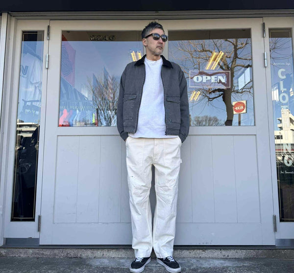 BIGMIKE - WASHED DUCK TRACKER JACKET - BLACK