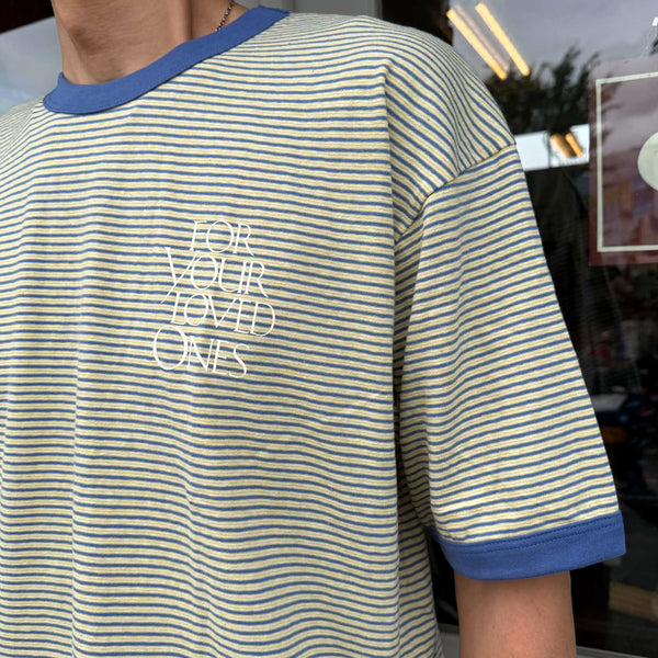 melple - SEAVIEW RINGER S/S - BLUE x YELLOW