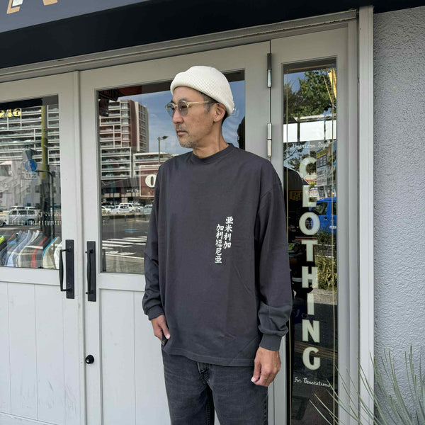 ILL ONE EIGHTY - AMERICAN WAVE  L/S TEE - BLACK