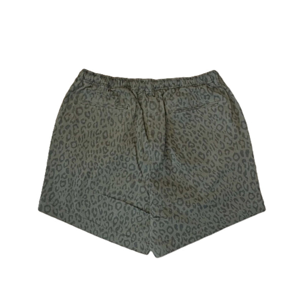 WAX - LEOPARD SHORTS - KHAKI