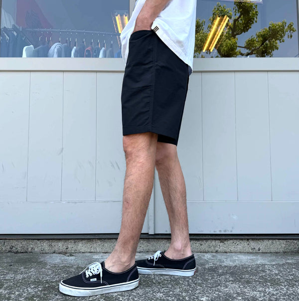 BIGMIKE - FRONT STITCH RIPSTOP EASY SHORTS - BLACK