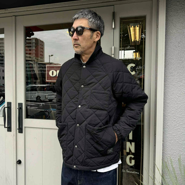 BIGMIKE - QUILTING COACH JACKET - BLACK