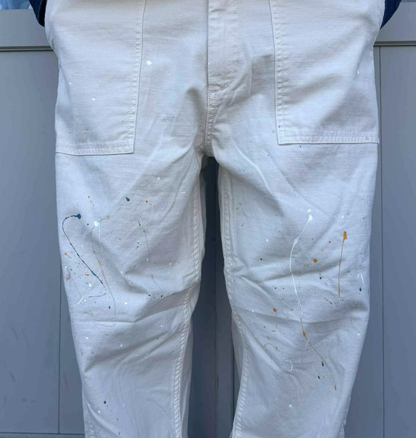 melple - CARPENTER PANTS - PAINTED - OFF WHITE
