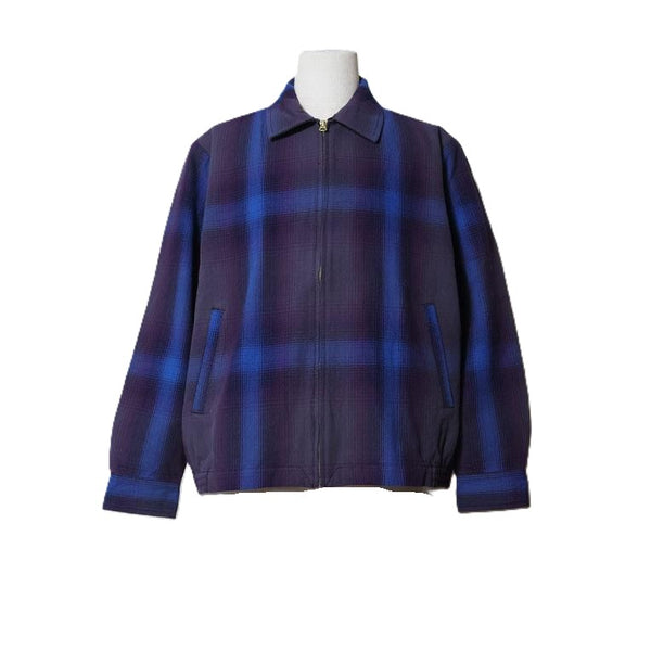 HOUSTON - OMBRE CHECK VIYELLA HARRINGTON JACKET - PURPLE