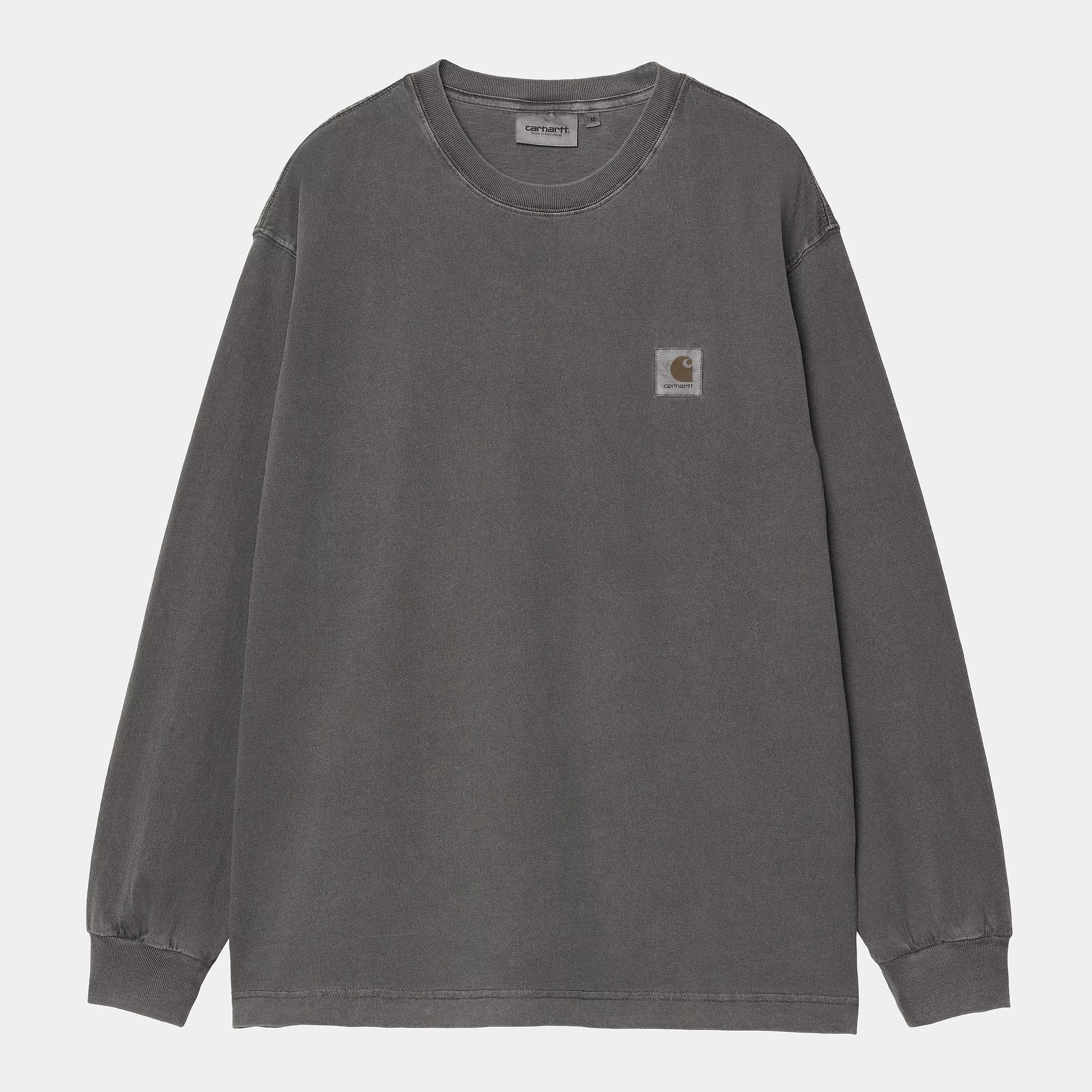 Carhartt WIP - L/S NELSON T-SHIRTS - GRAPHITE (garment dyed Carhartt WIP - L/S NELSON T-SHIRTS - GRAPHITE (garment dyed