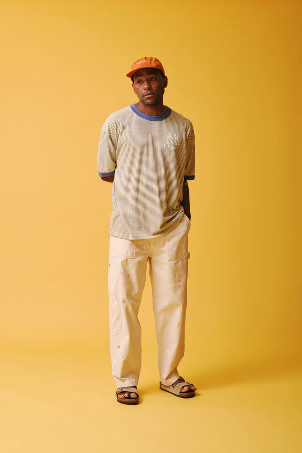melple - SEAVIEW RINGER S/S - BLUE x YELLOW