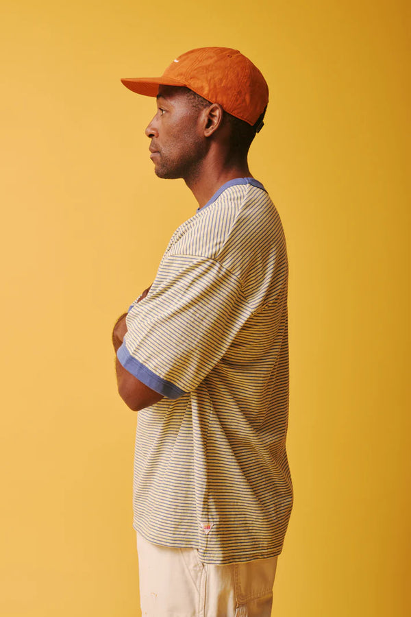 melple - SEAVIEW RINGER S/S - BLUE x YELLOW