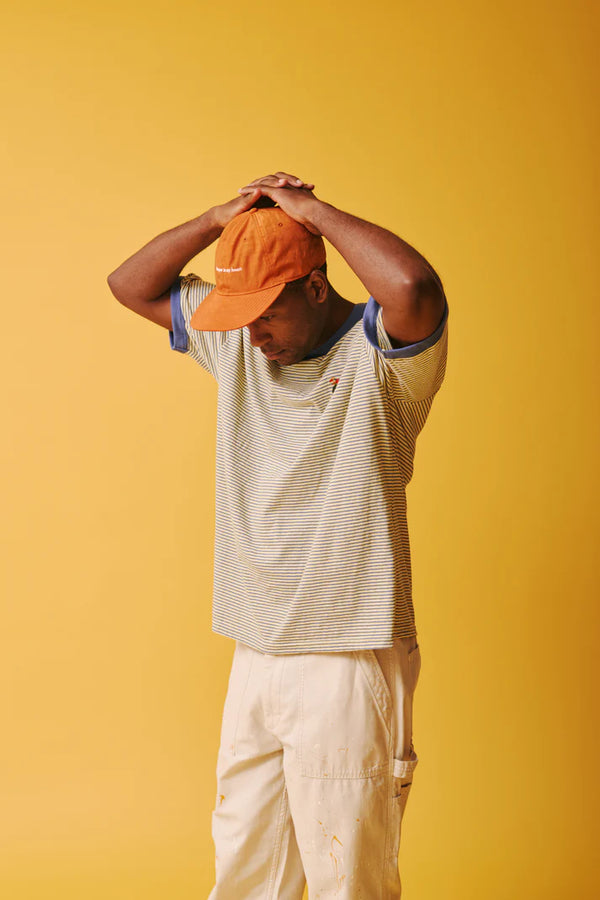 melple - SEAVIEW RINGER S/S - BLUE x YELLOW